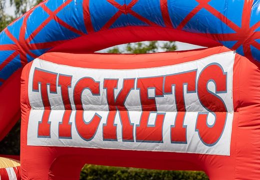 Inflatable schuim bubble park in thema rollercoaster te koop voor kinderen