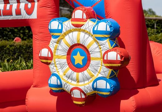 Inflatable schuim bubble park in thema rollercoaster bestellen voor kinderen