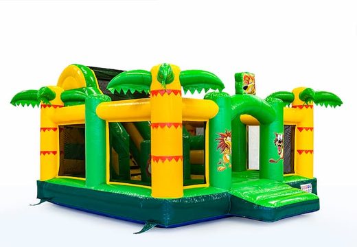 Achetez Boss Slidebox Jungle Thème super château gonflable avec un toboggan pour enfants. Commandez des château gonflable géant en ligne chez JB Gonflables France