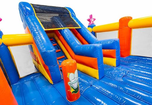 Commandez Slidebox Seaworld château gonflable XXL avec toboggan pour enfants. Achetez des super châteaux gonflables en ligne chez JB Gonflables France