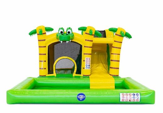 Achetez un château gonflable multijoueur d'intérieur sur le thème du crocodile pour les enfants chez JB Gonflables France. Commandez des châteaux gonflables en ligne chez JB Gonflables France