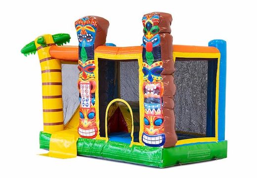Achetez une château gonflable multi splash Hawaii avec ou sans baignoire pour enfant. Commandez des châteaux gonflables en ligne chez JB Gonflables France