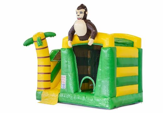 Commandez une château gonflable multijoueur gonflable d'intérieur sur le thème de la jungle avec un objet 3D d'un gorille pour les enfants chez JB Gonflables France. Achetez des châteaux gonflables en ligne chez JB Gonflables France