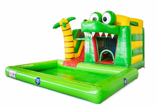 Achetez mini château gonflable splash bounce avec piscine chez JB Gonflables France dans le thème crocodile pour enfants. Commandez des châteaux gonflables en ligne chez JB Gonflables France