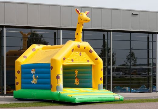 Achetez un super château gonflable couvert d'animations joyeuses sur le thème de la girafe pour les enfants. Commandez des châteaux gonflables en ligne chez JB Gonflables France