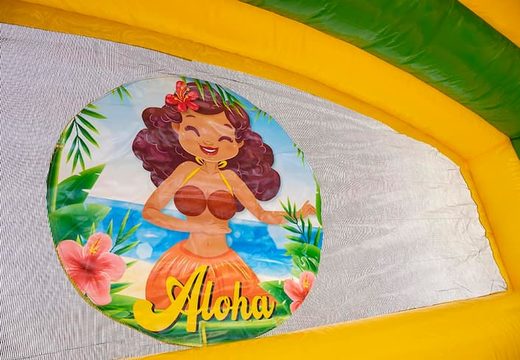 Achetez un château gonflable multijoueur sur le thème d'Hawaï avec baignoire connectable pour enfants chez JB Gonflables France. Commandez des châteaux gonflables en ligne chez JB Gonflables France