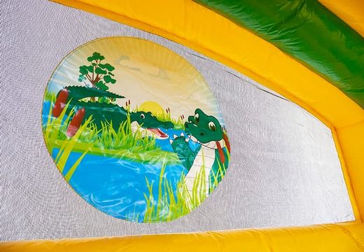 Commandez un château gonflable multijoueur gonflable couvert sur le thème du crocodile pour les enfants chez JB Gonflables France. Achetez des châteaux gonflables en ligne chez JB Gonflables France