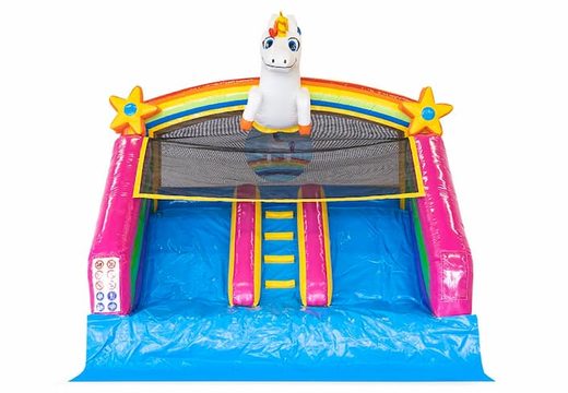 achat d'un chateau gonflable splash rose avec toboggan et piscine pour les enfants