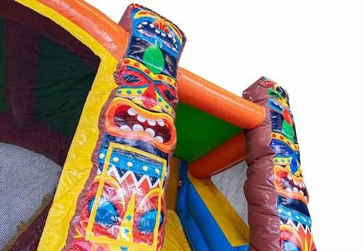 Opblaasbaar Jumpy Happy Splash luchtkussen met zwembad kopen in thema aloha Hawai voor kids bij JB Inflatables