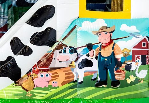 Achetez le mini château gonflable Jumpy Happy Farm avec toboggan pour enfants. Commandez des petit château gonflable avec toboggan en ligne chez JB Gonflables France