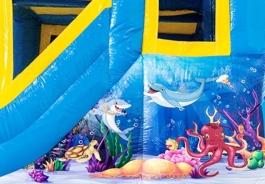 Commandez un petit château gonflable d'intérieur sur le thème de l'océan pour les enfants. Achetez des mini château gonflable en ligne chez JB Gonflables France