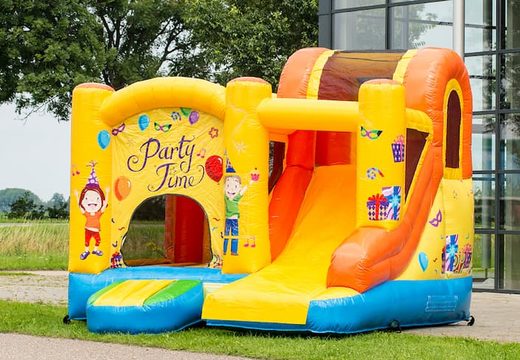 Achetez un mini château gonflable Jumpy Happy Party pour les enfants. Commandez des petit château gonflable avec toboggan en ligne chez JB Gonflables France