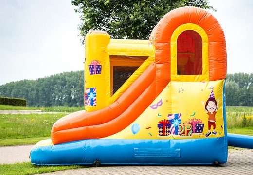 Commandez un mini château gonflable Jumpy Happy Party pour les enfants. Achetez des petit château gonflable avec toboggan en ligne chez JB Gonflables France
