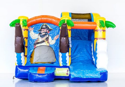 Commandez un petit château multi-jeux gonflable d'intérieur sur le thème des pirates pour les enfants. Achetez des mini château gonflable en ligne chez JB Gonflables France