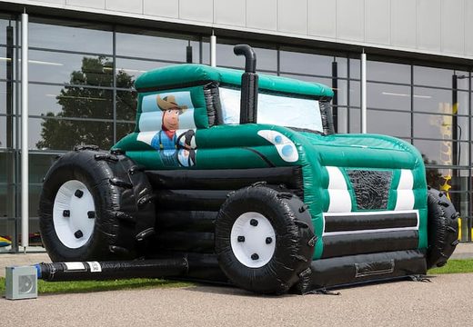 Koop opblaasbaar maxi multifun groen springkasteel in tractor thema voor kids bij JB Inflatables Nederland. Bestel springkastelen online bij JB Inflatables Nederland