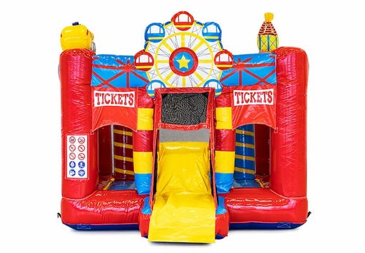 Achetez un mini château gonflable avec toboggan sur le thème du cirque pour les enfants. Commandez des mini multiplay chez JB Gonflables France