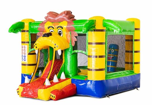 Achetez un mini château gonflable gonflable avec toboggan sur le thème du lion pour les enfants. Commandez des mini château gonflable chez JB Gonflables France