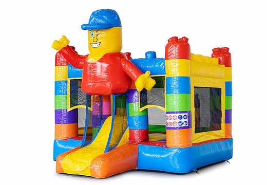 Achetez un mini château gonflable sur le thème des superblocs avec toboggan pour enfants. Commandez des mini château gonflable chez JB Gonflables France