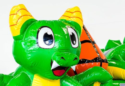 Châteaux gonflables multiplay sur le thème du dragon avec toboggan, objets amusants sur la surface de saut et objets 3D accrocheurs pour les enfants. Achetez des toboggan châteaux gonflables en ligne chez JB Gonflables France