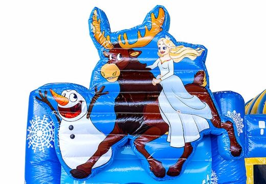 Châteaux gonflables multiplay sur le thème de la glace gelée avec toboggan, objets amusants sur la surface de saut et objets 3D saisissants pour les enfants. Achetez des toboggan châteaux gonflables en ligne chez JB Gonflables France