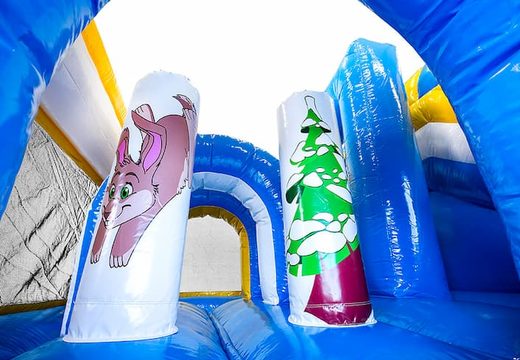 Commandez un châteaux gonflables multiplay de glace gelé de taille moyenne avec toboggan pour enfants. Achetez des toboggan châteaux gonflables en ligne chez JB Gonflables France