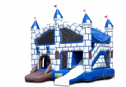 Achetez un châteaux gonflables multiplay d'intérieur avec toboggan dans un château à thème pour enfants. Commandez des toboggan châteaux gonflables en ligne chez JB Gonflables France
