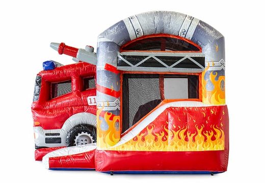Commandez un mini château gonflable de pompiers avec toboggan pour enfants. Achetez des mini multiplay en ligne chez JB Gonflables France