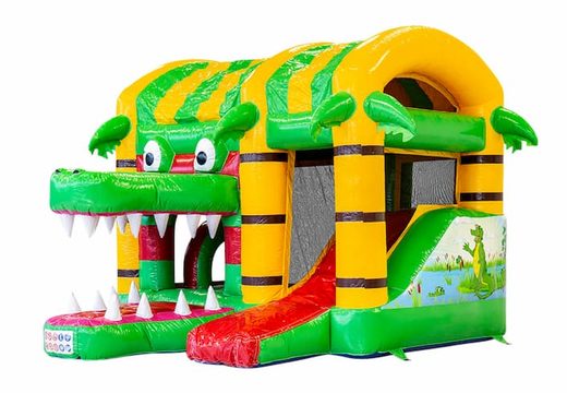 Achetez un petit château gonflable multijeux gonflable d'intérieur sur le thème du crocodile pour les enfants. Commandez des mini multiplay en ligne chez JB Gonflables France
