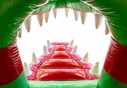 Commandez un petit château gonflable multijoueur d'intérieur sur le thème du crocodile pour les enfants. Achetez des mini château gonflable en ligne chez JB Gonflables France