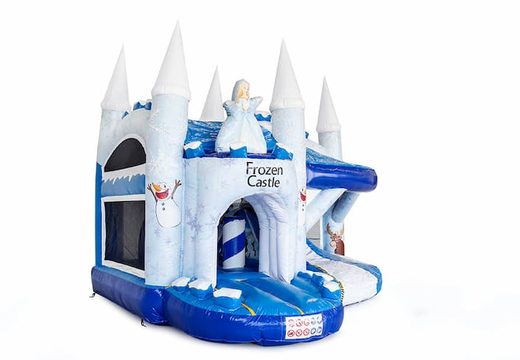 Achetez un châteaux gonflables multiplay moyen Frozen Castle avec toboggan pour les enfants. Commandez des toboggan châteaux gonflables en ligne chez JB Gonflables France