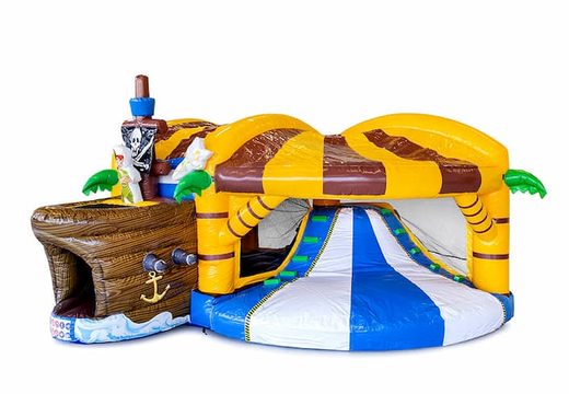 Achetez châteaux gonflables multiplay d'intérieur XL avec toboggan sur le thème des pirates pour les enfants. Commandez des toboggan châteaux gonflables en ligne chez JB Gonflables France