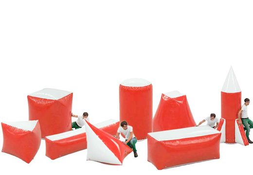 Achetez un ensemble d'obstacles de combat rouges gonflables de 8 pièces pour petits et grands. Commandez des ensembles d'obstacles de combat gonflables maintenant en ligne chez JB Gonflables France