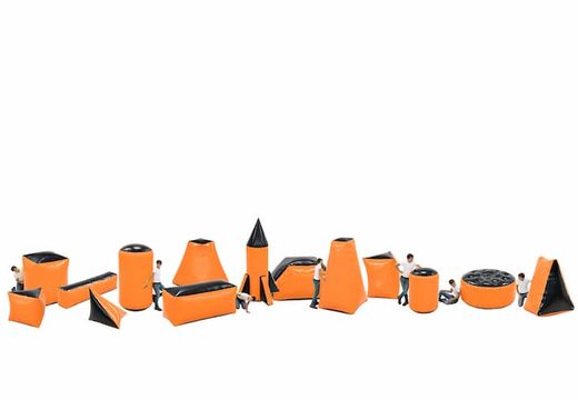 Achetez un ensemble d'obstacles de combat orange gonflables de 14 pièces pour petits et grands. Commandez des ensembles d'obstacles de combat gonflables maintenant en ligne chez JB Gonflables France