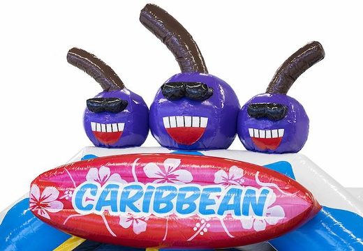order slide Combo transat gonflable sur le thème des caraïbes avec toboggan pour enfants