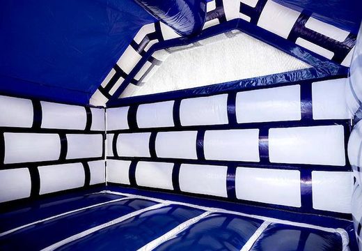 Acheter Slide Combo Gonflable Bouncer Avec Slide In Castle Theme Avec Bleu Et Blanc Pour Les Enfants