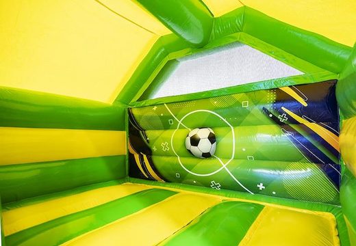 Videur gonflable sur le thème du football avec toboggan à vendre pour les enfants