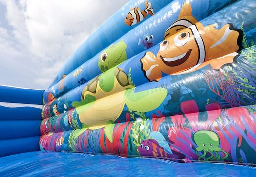 Toboggan gonflable Seaworld avec des personnages 3D amusants et des imprimés colorés pour les enfants. Achetez des toboggans gonflables maintenant en ligne chez JB Gonflables France