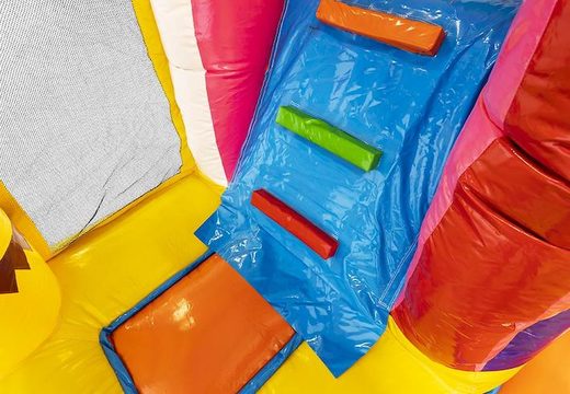 commandez un coussin d'air gonflable avec toboggan dans le thème de la fête d'été pour les enfants