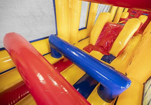 Parcours d'obstacles modulable gonflable de 19 mètres à thème standard avec objets 3D assortis pour les enfants. Achetez des parcours d'obstacles gonflables en ligne maintenant chez JB Gonflables France
