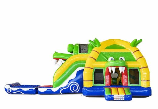 Acheter grand château gonflable gonflable avec toboggan thème crocodile
