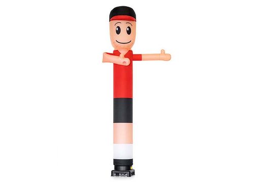Skyman ondulant en rouge avec casquette en vente chez JB Inflatables
