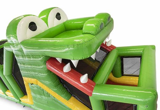 Commandez un parcours d'obstacles crocodile modulaire de 19 mètres de long avec des objets 3D appropriés pour les enfants. Achetez des parcours d'obstacles gonflables en ligne maintenant chez JB Gonflables France