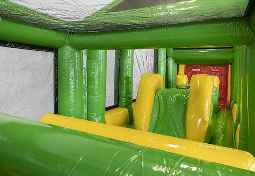 Parcours d'obstacles gonflable crocodile de 19 mètres avec des objets 3D appropriés pour les enfants. Achetez des parcours d'obstacles gonflables en ligne maintenant chez JB Gonflables France