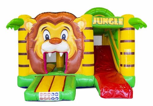 Acheter un coussin d'air gonflable avec toboggan sur le thème de la jungle pour les enfants