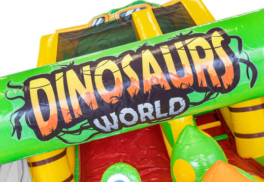 Acheter toboggan gonflable avec section château gonflable sur le thème des dinosaures pour les enfants