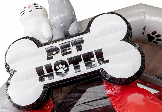 Acheter combo toboggan gonflable gonflable avec toboggan sur le thème de l'hôtel des animaux pour les enfants