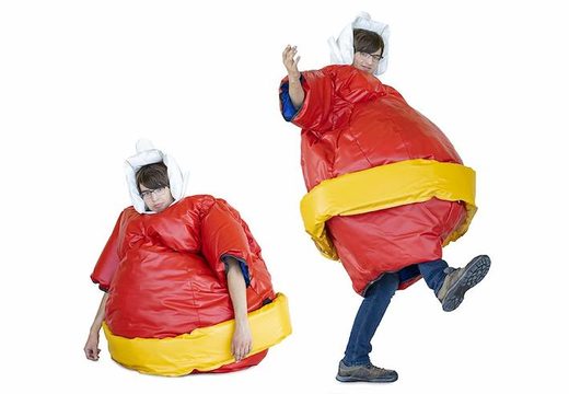 Commandez des costumes de sumo de style Noël avec du rouge et du jaune