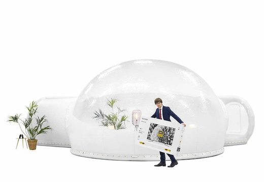 Acheter dôme d'intimité gonflable 5 mètres avec entrée transparente et cabine fermée chez JB d