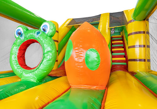 Toboggan gonflable avec section château gonflable à vendre dans le thème dino pour les enfants
