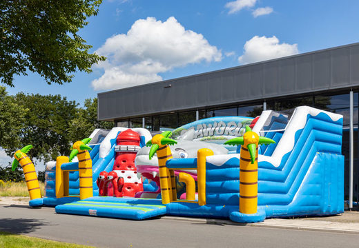 Acheter un parc de château gonflable gonflable de 15 mètres sur le thème du monde marin pour les enfants